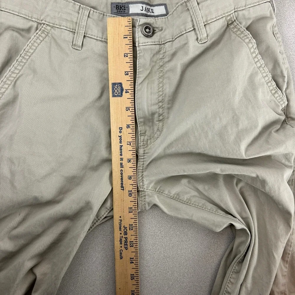 BKE Denim Jake Chino Pants Mens 32L Khaki Tan Straight Leg Stretch 32x32‎